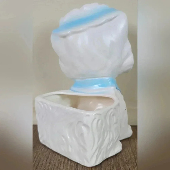 Sweet Vintage Napcoware Napco White Cat Planter 6917 - Picture 2 of 12